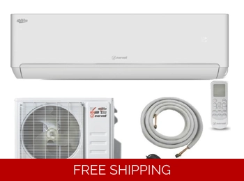 Everwell 24K-Btu 20 SEER2 Mini Split Heat Pump AC (5°F) 9.2 EER/8.5 HSPF (R32)